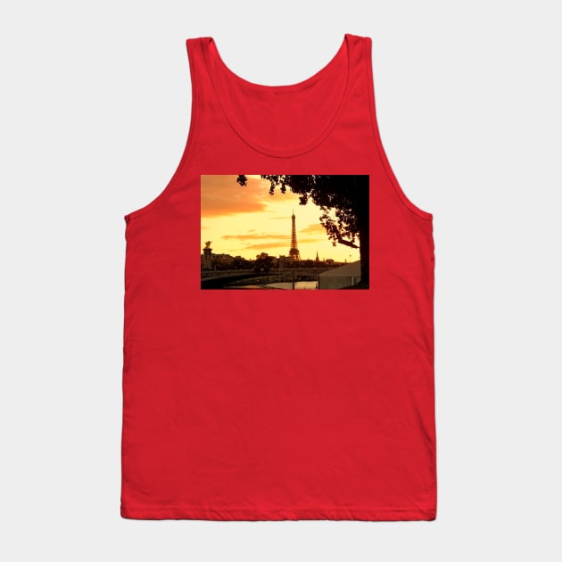 A Paris  walk at sunset Tank Top by stevepaint